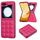 Per Samsung Galaxy Z Flip6 Custodia per telefono con cover posteriore in pelle a forma quadrata (rosso rosa) Per Samsung Galaxy Z Flip6 Custodia per telefono con cover posteriore in pelle a forma quadrata (rosso rosa)