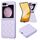 Per Samsung Galaxy Z Flip6 Custodia per telefono con cover posteriore in pelle a forma di rombo (viola) Per Samsung Galaxy Z Flip6 Custodia per telefono con cover posteriore in pelle a forma di rombo (viola)