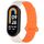Per Xiaomi Smart Band 9/8 Cinturino magnetico in silicone bicolore (arancione chiaro)