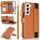 Per Samsung Galaxy S22 5G Custodia da polso con cerniera RFID in pelle per telefono (marrone) Per Samsung Galaxy S22 5G Custodia da polso con cerniera RFID in pelle per telefono (marrone)