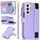 Per Samsung Galaxy S22+ 5G Custodia da polso con cerniera e RFID in pelle per telefono (viola) Per Samsung Galaxy S22+ 5G Custodia da polso con cerniera e RFID in pelle per telefono (viola)