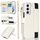 Per Samsung Galaxy S22+ 5G Custodia da polso con cerniera RFID in pelle per telefono (bianco) Per Samsung Galaxy S22+ 5G Custodia da polso con cerniera RFID in pelle per telefono (bianco)