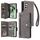 Per Samsung Galaxy S24 FE 5G Rivet Buckle 9 carte 3-Fold Wallet Custodia in pelle per telefono (grigio) Per Samsung Galaxy S24 FE 5G Rivet Buckle 9 carte 3-Fold Wallet Custodia in pelle per telefono (grigio)