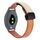 Per Garmin Move 3S 18mm Slim Magnetic Buckle Microfiber Leather Watch Band (Aimaorange+Crema Apricot)
