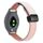 Per Garmin Active S 18mm Slim Magnetic Buckle Microfiber Leather Watch Band (Rosa+Albicocca)