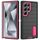 Per Samsung Galaxy S24 Ultra 5G Defender Gen2 Custodia per telefono in silicone + PC resistente con supporto (nero + rosa)