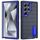 Per Samsung Galaxy S24 Ultra 5G Defender Gen2 Custodia per telefono in silicone + PC resistente con supporto (blu scuro)