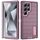 Per Samsung Galaxy S24 Ultra 5G Defender Gen2 Custodia per telefono in silicone + PC resistente con supporto (viola + rosa chiaro)