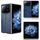 Per Xiaomi Mix Fold 4 Custodia per telefono con motivo a mucca e cuciture (blu)