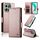 Custodia per telefono in pelle smerigliata magnetica con fibbia laterale per Honor X6b (oro rosa) Custodia per telefono in pelle smerigliata magnetica con fibbia laterale per Honor X6b (oro rosa)