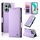 Custodia per telefono in pelle smerigliata magnetica con fibbia laterale per Honor X6b (viola) Custodia per telefono in pelle smerigliata magnetica con fibbia laterale per Honor X6b (viola)