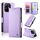 Custodia per telefono in pelle smerigliata magnetica con fibbia laterale per Honor X60i (viola) Custodia per telefono in pelle smerigliata magnetica con fibbia laterale per Honor X60i (viola)