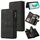 Custodia in pelle con cerniera e portafoglio multi-slot per carte di credito per Honor X6b (nero) Custodia in pelle con cerniera e portafoglio multi-slot per carte di credito per Honor X6b (nero)