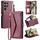 Per Samsung Galaxy S24 Ultra 5G Portafoglio Multi-Slot per Scheda Custodia in Pelle per Telefono (Rosso Vino) Per Samsung Galaxy S24 Ultra 5G Portafoglio Multi-Slot per Scheda Custodia in Pelle per Telefono (Rosso Vino)