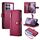 Per Redmi K70 Custodia in pelle con cerniera e nove slot per schede (rosso) Per Redmi K70 Custodia in pelle con cerniera e nove slot per schede (rosso)