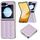 Per Samsung Galaxy Z Flip6 Custodia per telefono in PU glitterata quadrata galvanica (viola) Per Samsung Galaxy Z Flip6 Custodia per telefono in PU glitterata quadrata galvanica (viola)