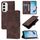 Per Samsung Galaxy S24 FE 5G Custodia in pelle goffrata effetto pelle (marrone) Per Samsung Galaxy S24 FE 5G Custodia in pelle goffrata effetto pelle (marrone)