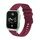 Per Garmin Venu SQ2 Wavy Dotted Stitched 20mm Cinturino in silicone per orologio (rosso vino) Per Garmin Venu SQ2 Wavy Dotted Stitched 20mm Cinturino in silicone per orologio (rosso vino)
