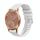 Per Garmin Move Luxe Wavy Dotted Stitched 20mm cinturino in silicone (bianco) Per Garmin Move Luxe Wavy Dotted Stitched 20mm cinturino in silicone (bianco)