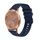 Per Garmin Move Luxe Wavy Dotted Stitched 20mm cinturino in silicone (blu navy)