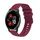 Per Garmin Venu 2 Plus Wavy Dots Stitched 20mm cinturino in silicone (rosso vino) Per Garmin Venu 2 Plus Wavy Dots Stitched 20mm cinturino in silicone (rosso vino)