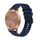 Per Garmin Vivomove Style Wavy Dots Stitched 20mm cinturino in silicone (blu navy) Per Garmin Vivomove Style Wavy Dots Stitched 20mm cinturino in silicone (blu navy)