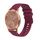 Per Garmin Vivomove Style Wavy Dots Stitched 20mm cinturino in silicone (rosso vino) Per Garmin Vivomove Style Wavy Dots Stitched 20mm cinturino in silicone (rosso vino)