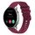 Per Amazfit Watch GTR 2 Cinturino in silicone ondulato punteggiato cucito da 22 mm (rosso vino)