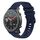 Per Amazfit Watch GTR Wavy Dotted Stitched 22mm Cinturino in silicone (blu navy)