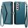 Per Samsung Galaxy S22 5G Portafoglio Multi-Slot per Scheda Custodia in Pelle per Telefono con Laccetto (Verde) Per Samsung Galaxy S22 5G Portafoglio Multi-Slot per Scheda Custodia in Pelle per Telefono con Laccetto (Verde)