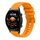 Per Honor Watch GS 4 Cinturino in silicone ondulato punteggiato cucito da 22 mm (giallo ambra) Per Honor Watch GS 4 Cinturino in silicone ondulato punteggiato cucito da 22 mm (giallo ambra)