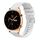 Per Honor Watch GS 3 cinturino in silicone ondulato punteggiato cucito da 22 mm (bianco)