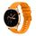 Per Honor Watch GS 3 cinturino in silicone ondulato punteggiato cucito da 22 mm (giallo ambra) Per Honor Watch GS 3 cinturino in silicone ondulato punteggiato cucito da 22 mm (giallo ambra)