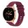 Per Honor Watch GS 3 cinturino in silicone ondulato punteggiato cucito da 22 mm (rosso vino)