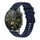 Per Huawei Watch GT 4 46mm Cinturino in silicone ondulato punteggiato cucito 22mm (blu navy) Per Huawei Watch GT 4 46mm Cinturino in silicone ondulato punteggiato cucito 22mm (blu navy)