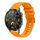 Per Huawei Watch GT 4 46mm Cinturino in silicone ondulato punteggiato cucito 22mm (giallo ambra) Per Huawei Watch GT 4 46mm Cinturino in silicone ondulato punteggiato cucito 22mm (giallo ambra)