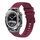 Per Huawei Watch Ultimate Wavy Dotted Stitched 22mm Cinturino in silicone (rosso vino) Per Huawei Watch Ultimate Wavy Dotted Stitched 22mm Cinturino in silicone (rosso vino)