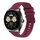 Per Huawei Watch Buds Wavy Dotted Stitched 22mm Cinturino in silicone (rosso vino) Per Huawei Watch Buds Wavy Dotted Stitched 22mm Cinturino in silicone (rosso vino)