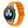 Per Huawei Watch GT 3 SE Cinturino in silicone ondulato punteggiato cucito da 22 mm (giallo ambra) Per Huawei Watch GT 3 SE Cinturino in silicone ondulato punteggiato cucito da 22 mm (giallo ambra)