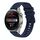 Per Huawei Watch 3 Pro Nuovo cinturino in silicone ondulato punteggiato cucito da 22 mm (blu navy) Per Huawei Watch 3 Pro Nuovo cinturino in silicone ondulato punteggiato cucito da 22 mm (blu navy)