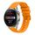 Per Huawei Watch 3 Pro Nuovo cinturino in silicone ondulato punteggiato cucito da 22 mm (giallo ambra) Per Huawei Watch 3 Pro Nuovo cinturino in silicone ondulato punteggiato cucito da 22 mm (giallo ambra)