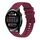 Per Huawei Watch 3 cinturino in silicone ondulato punteggiato cucito da 22 mm (rosso vino) Per Huawei Watch 3 cinturino in silicone ondulato punteggiato cucito da 22 mm (rosso vino)