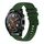 Per Huawei Watch GT Wavy Dotted Stitched 22mm Cinturino in silicone (verde militare)