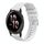 Per Garmin Venu 2 Wavy Dots Stitched 22mm cinturino in silicone (bianco)