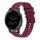 Per Garmin Vivoactive 4 cinturino in silicone ondulato punteggiato cucito da 22 mm (rosso vino)