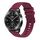 Per Xiaomi Watch S3 Cinturino in silicone ondulato punteggiato cucito da 22 mm (rosso vino) Per Xiaomi Watch S3 Cinturino in silicone ondulato punteggiato cucito da 22 mm (rosso vino)