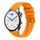 Per Xiaomi Watch S1 Pro Cinturino in silicone ondulato punteggiato cucito da 22 mm (giallo ambra)