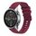 Per Xiaomi Watch Color Wavy Dotted Stitched 22mm Cinturino in silicone per orologio (rosso vino)
