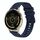 Per Garmin Venu 3S Wavy Dots Stitched 18mm cinturino in silicone (blu navy) Per Garmin Venu 3S Wavy Dots Stitched 18mm cinturino in silicone (blu navy)