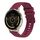 Per Garmin Venu 3S Wavy Dots Stitched 18mm cinturino in silicone (rosso vino)
